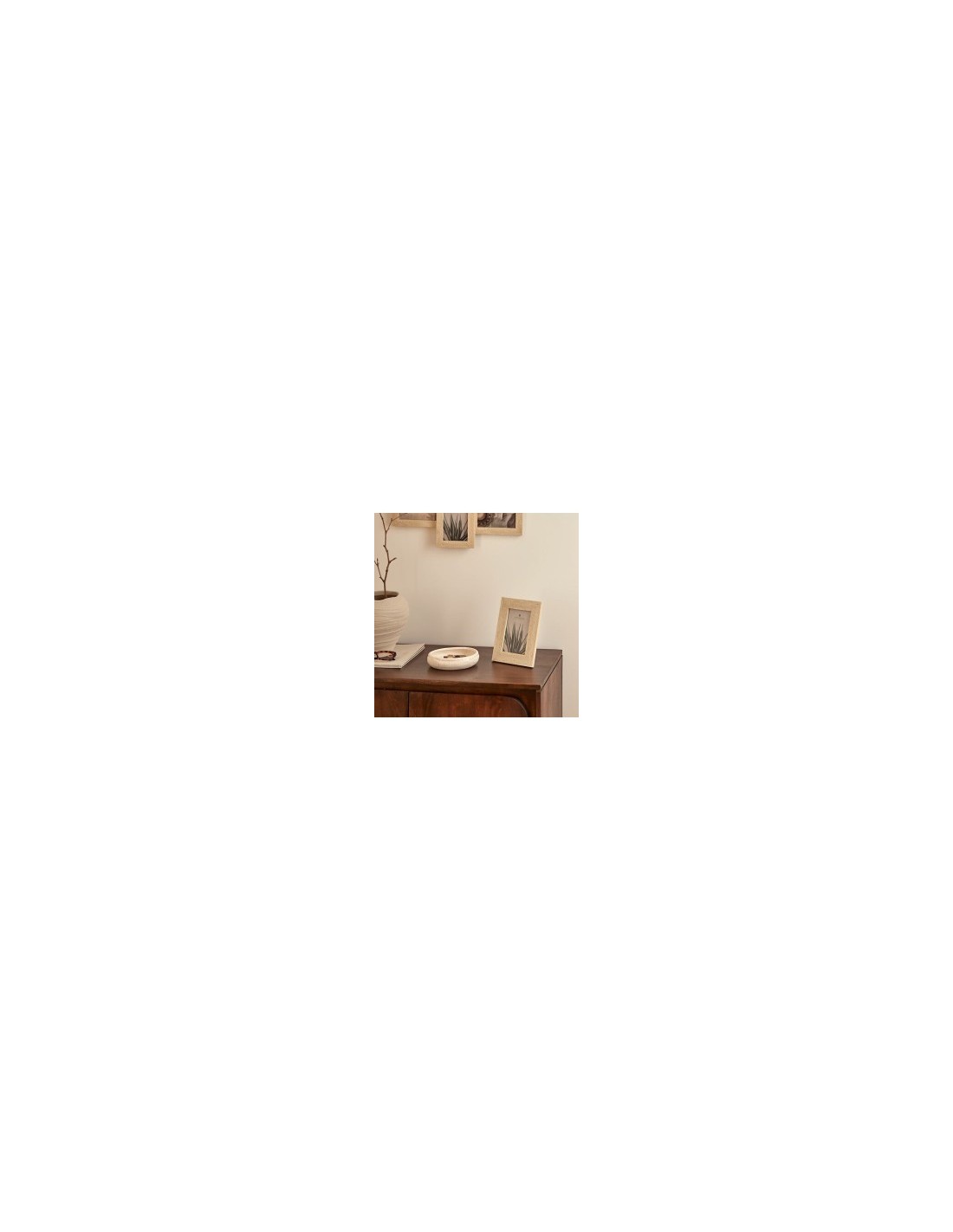 Cornice foto, effetto travertino, Anaya, 10x15 cm, beige, MDF e vetro