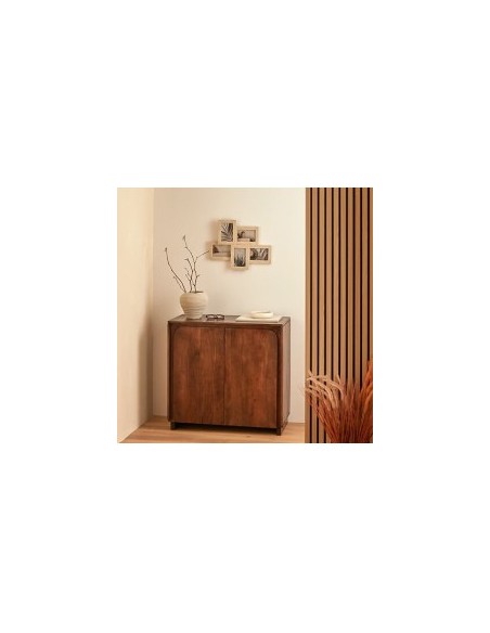 Cornice multifoto, 5 foto, effetto travertino, Anaya, 48,4x38,2 cm, beige, plastica e vetro