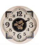Orologio McKensie, diametro 63 cm, MDF beige, da parete, design con meccanismo a vista