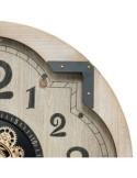 Orologio McKensie, diametro 63 cm, MDF beige, da parete, design con meccanismo a vista