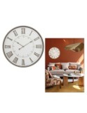 Orologio da parete DAVINA, diametro 76 cm, plastica beige, numeri romani in rilievo