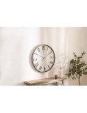 Orologio da parete DAVINA, diametro 76 cm, plastica beige, numeri romani in rilievo