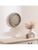 Orologio Alizée, 30 cm, plastica tortora, beige moyen, design 3D, funzionamento a batteria