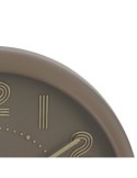 Orologio Alizée, 30 cm, plastica tortora, beige moyen, design 3D, funzionamento a batteria