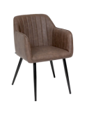 Poltrona da pranzo, Visoca, marrone, acciaio, 61,5x57x83 cm, stile moderno
