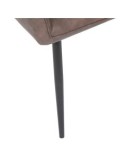 Poltrona da pranzo, Visoca, marrone, acciaio, 61,5x57x83 cm, stile moderno