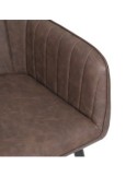 Poltrona da pranzo, Visoca, marrone, acciaio, 61,5x57x83 cm, stile moderno