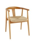 Poltrona da pranzo, Yamato, legno naturale, beige, 56x56x73 cm, stile scandinavo