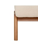 Poltrona bouclé, Liora, avorio, legno FSC, 61,4x75,5x76 cm, stile moderno