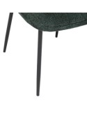 Sedia Seliso, chenille verde cedro, acciaio, 60x57x81 cm, stile moderno