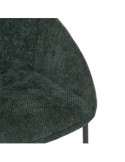 Sedia Seliso, chenille verde cedro, acciaio, 60x57x81 cm, stile moderno