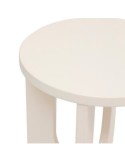 Tavolino da caffè, Bloom, diametro 40 cm, avorio, MDF, finitura opaca