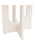 Tavolino da caffè, Bloom, diametro 40 cm, avorio, MDF, finitura opaca