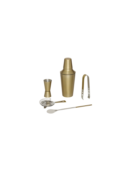 SET COCKTAIL 203465 GOLD ACCIAIO INOX
