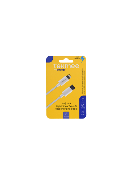 CAVO RICARICA RAPIDA TIPO-C/LIGHTNING 1MT 27W