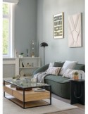 Tavolino da caffè, Bloom, diametro 40 cm, nero, MDF, finitura opaca, stile moderno