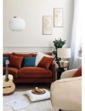 Tavolino da caffè, Bloom, diametro 40 cm, nero, MDF, finitura opaca, stile moderno