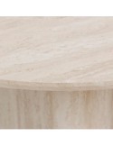 Tavolo da pranzo Anaya, 180x90 cm, MDF effetto travertino, ovale, finitura opaca