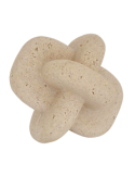 Decorazione da Appoggio Dave, Resina Effetto Pietra, Beige, Altezza 14 cm