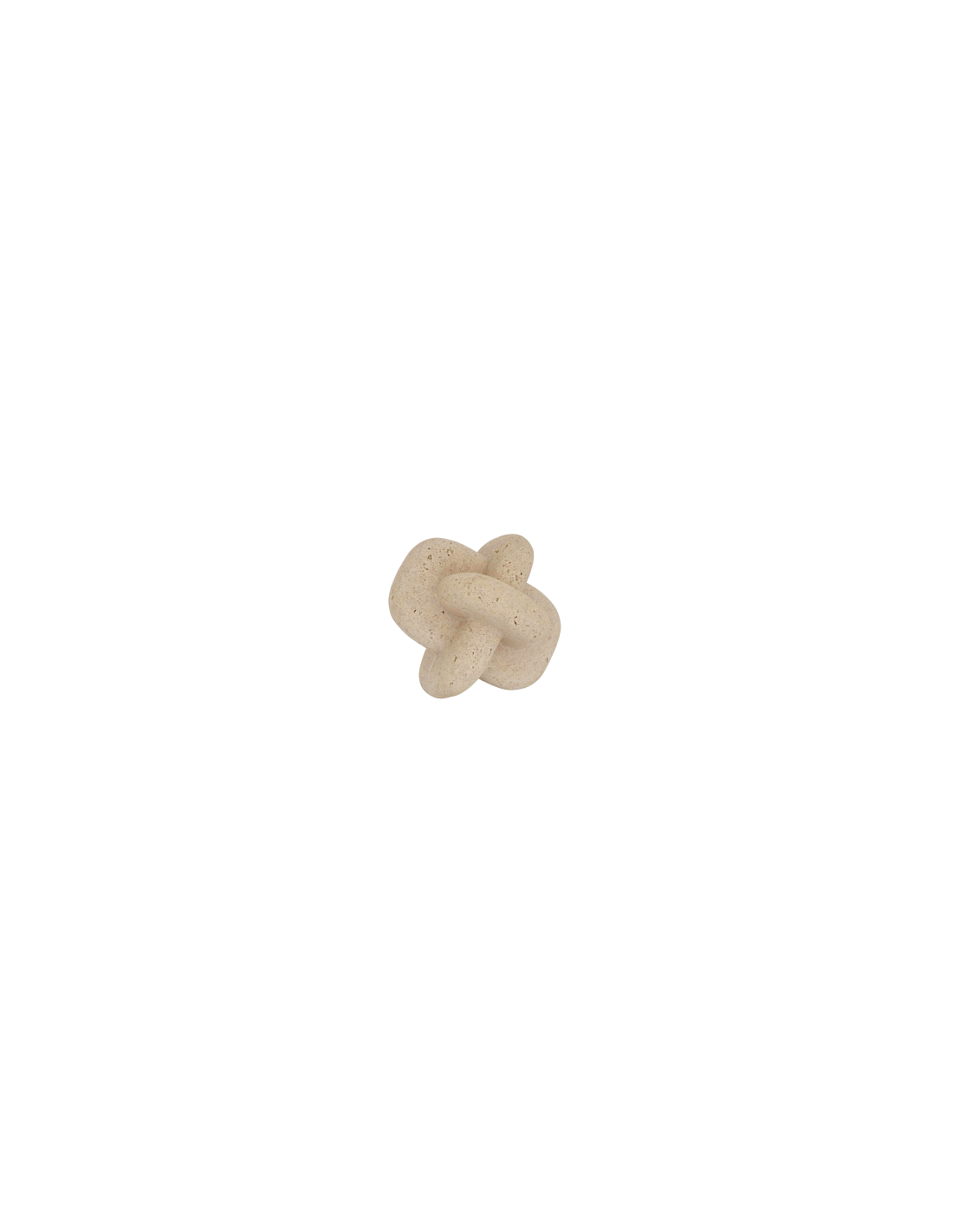 Decorazione da Appoggio Dave, Resina Effetto Pietra, Beige, Altezza 14 cm