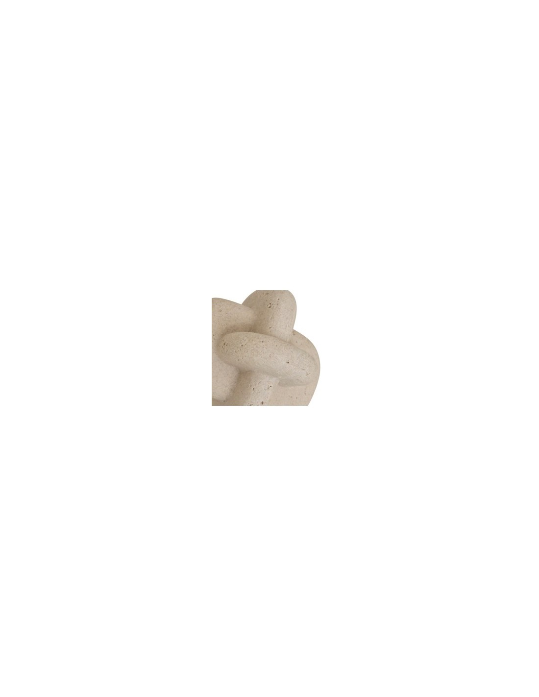 Decorazione da Appoggio Dave, Resina Effetto Pietra, Beige, Altezza 14 cm
