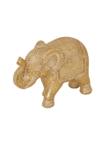 Elefante Decorativo Gajah, Resina Dorata, L 16,5 cm, P 7 cm, H 11,5 cm