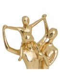 Statua Famiglia Hapi, Resina Dorata, L 10,5 cm, P 8 cm, H 28,5 cm