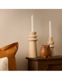 Gufo Decorativo Autunno, Ceramica Dolomite, Colore Caramello, L 11 cm, P 10,3 cm, H 12 cm
