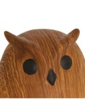 Gufo Decorativo Autunno, Ceramica Dolomite, Colore Caramello, L 11 cm, P 10,3 cm, H 12 cm