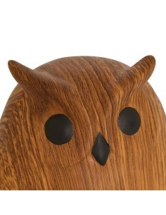 Gufo Decorativo Autunno, Ceramica Dolomite, Colore Caramello, L 11 cm, P 10,3 cm, H 12 cm