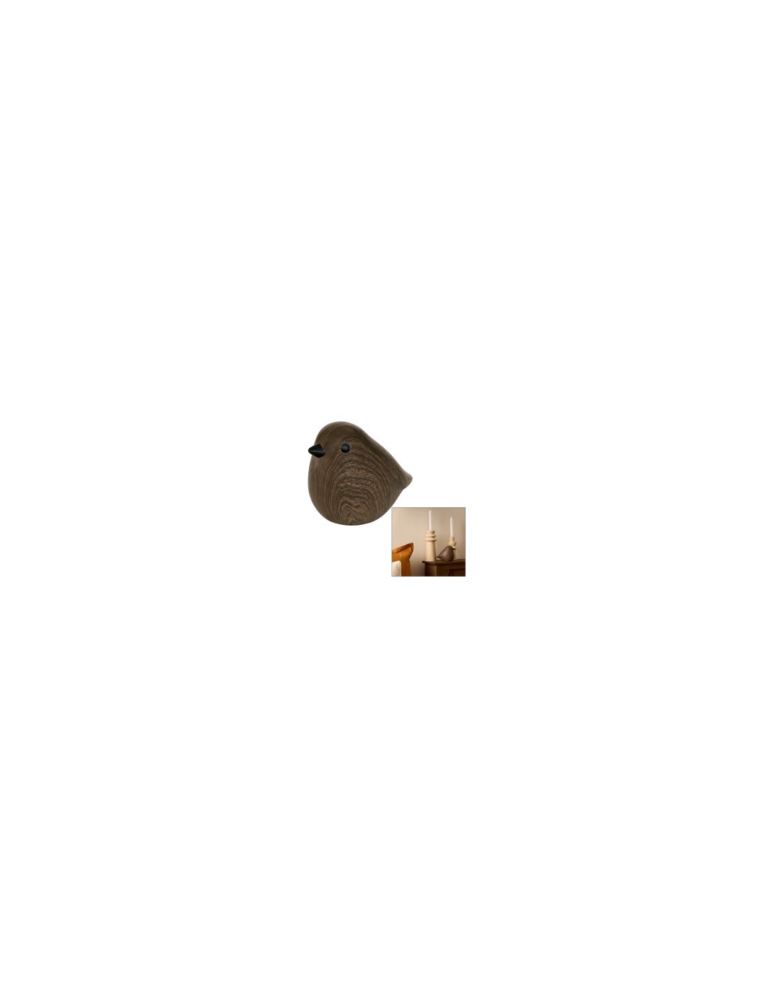 Uccellino Decorativo Autumn, Ceramica Tabacco, L 12 cm, P 9,2 cm, H 14,5 cm