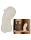 Statua Viso Wonj, Resina Bianca, L 14,5 cm, P 10 cm, H 24,5 cm