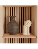 Statua Viso Wonj, Resina Bianca, L 14,5 cm, P 10 cm, H 24,5 cm