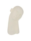 Statua Viso Wonj, Resina Bianca, L 14,5 cm, P 10 cm, H 24,5 cm