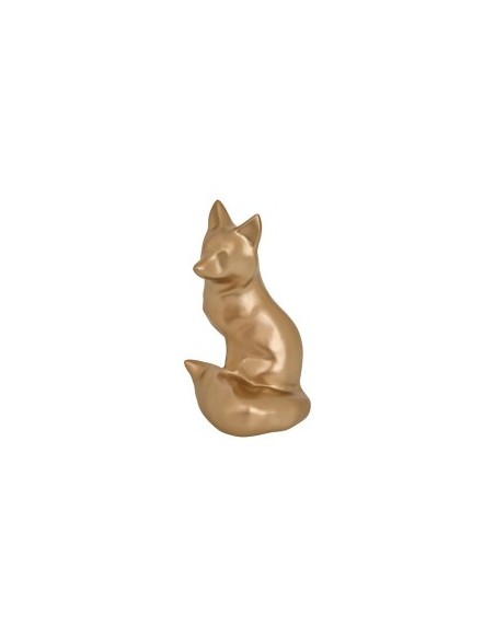 Volpe Decorativa Autunno, Resina Bronzo, L 16 cm, P 14 cm, H 26 cm