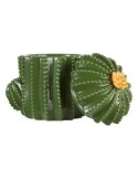 Scatola Decorativa Yucatan in Ceramica Dolomite Verde, 15,5 x 11 x 16 cm