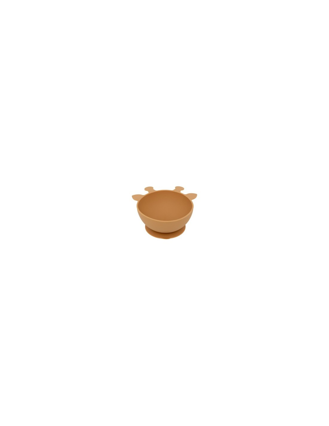 Set Pranzo, 4 Pezzi, Giraffa, Silicone, Ocre, Piatto, Ciotola, Bicchiere, Cucchiaio