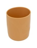 Set Pranzo, 4 Pezzi, Giraffa, Silicone, Ocre, Piatto, Ciotola, Bicchiere, Cucchiaio
