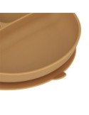 Set Pranzo, 4 Pezzi, Giraffa, Silicone, Ocre, Piatto, Ciotola, Bicchiere, Cucchiaio