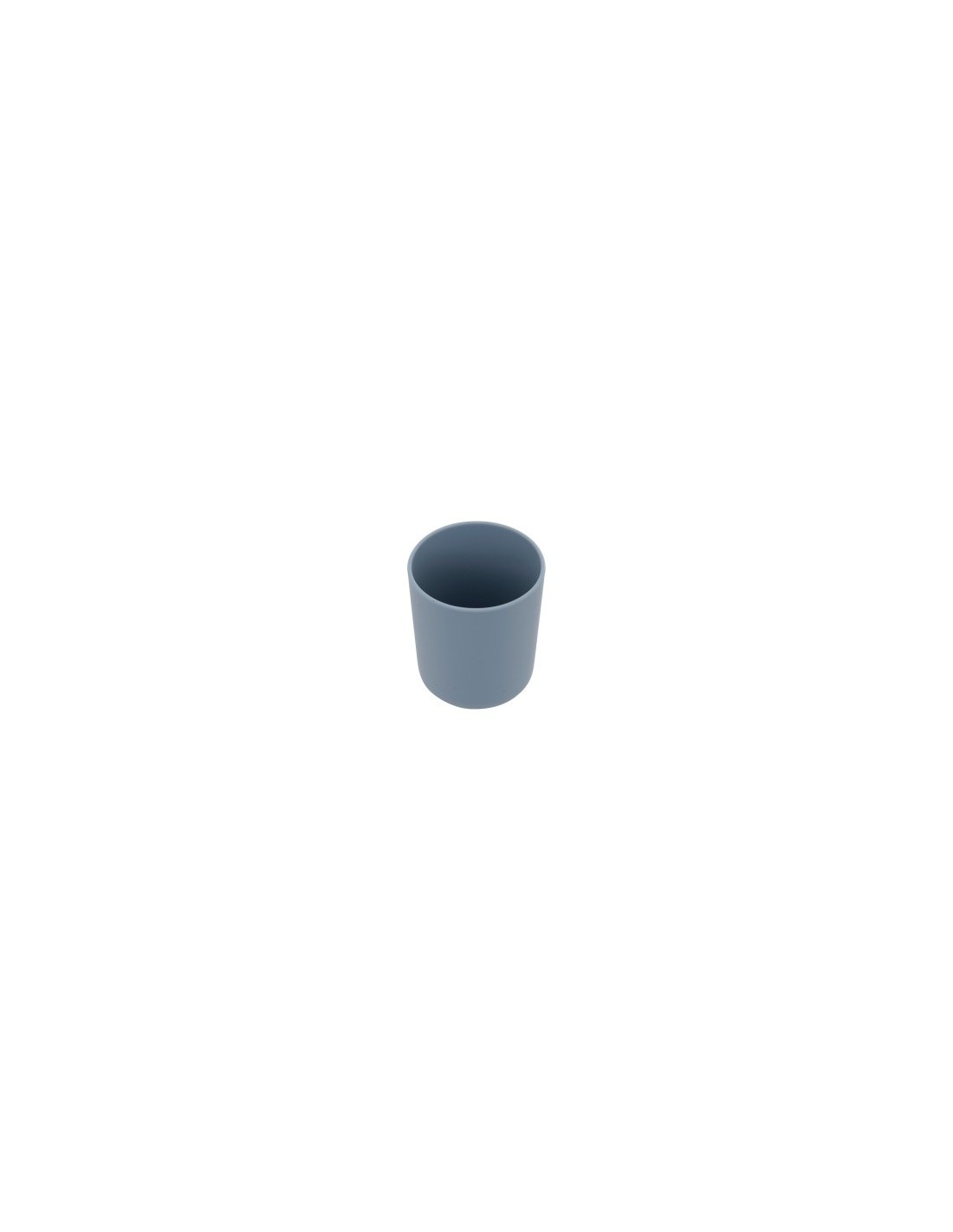 Set Pappa, 4 Pezzi, Elefante Yum, Silicone, Blu Grigio, Piatto Ventosa, Ciotola, Bicchiere, Cucchiaio