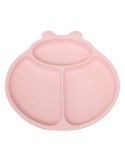 Set Piatti, 4 Pezzi, Silicone, Rose, Lavabile, Antiscivolo, Bambini