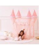 Tenda Pop Up, Castello Principessa, 130 x 78 x 78 cm, Rosa, PVC e Poliestere