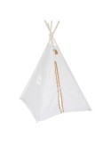 Tipi Bambini, Wapi, 120 x 120 x 160 cm, Naturale, Beige Lin, Cotone, Poliestere, Legno