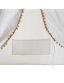 Tipi Bambini, Wapi, 120 x 120 x 160 cm, Naturale, Beige Lin, Cotone, Poliestere, Legno