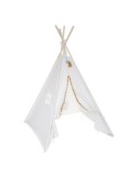 Tipi Bambini, Wapi, 120 x 120 x 160 cm, Naturale, Beige Lin, Cotone, Poliestere, Legno