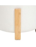 Sgabello, Bansa, Diametro 37,5 cm, Gambe Bambù, Bianco, MDF E1