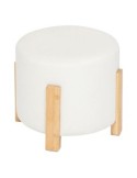 Sgabello, Bansa, Diametro 37,5 cm, Gambe Bambù, Bianco, MDF E1