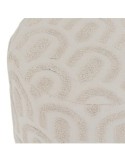 Pouf, Copas, Diametro 38 cm, Tufté, Bianco, MDF E1, Pino