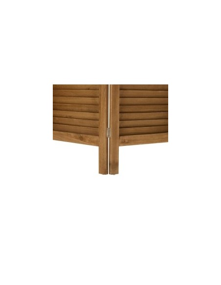 Paravento, Camila, L. 120 x P. 2 x H. 170 cm, Legno Paulownia, Marrone, Pannelli Pieghevoli