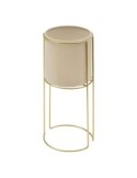 Portavaso, Zigy, Set 2 pezzi, Metallo Dorato, Diametro 28 cm, Altezza 55 cm